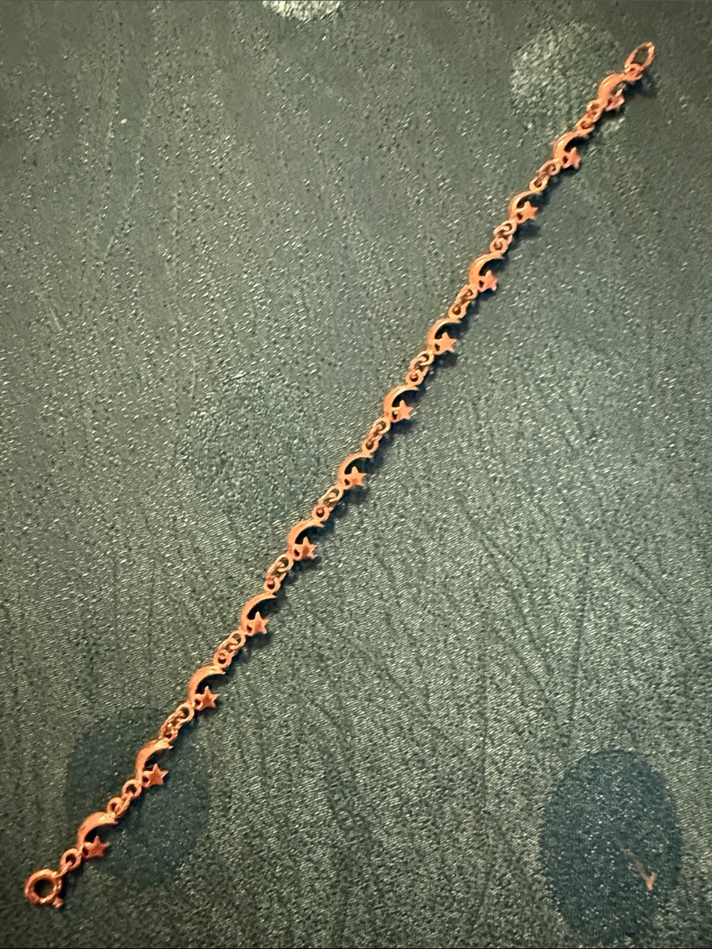 Sterling silver Moon & Star Link Bracelet - Picture 2 of 3